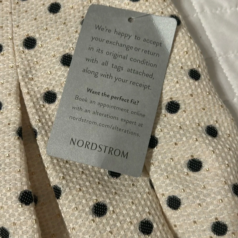 NWT Harper Rose Fit & Flare Dress | Metallic Gold & Black Polka Dot | Size 8 - Picture 9 of 12